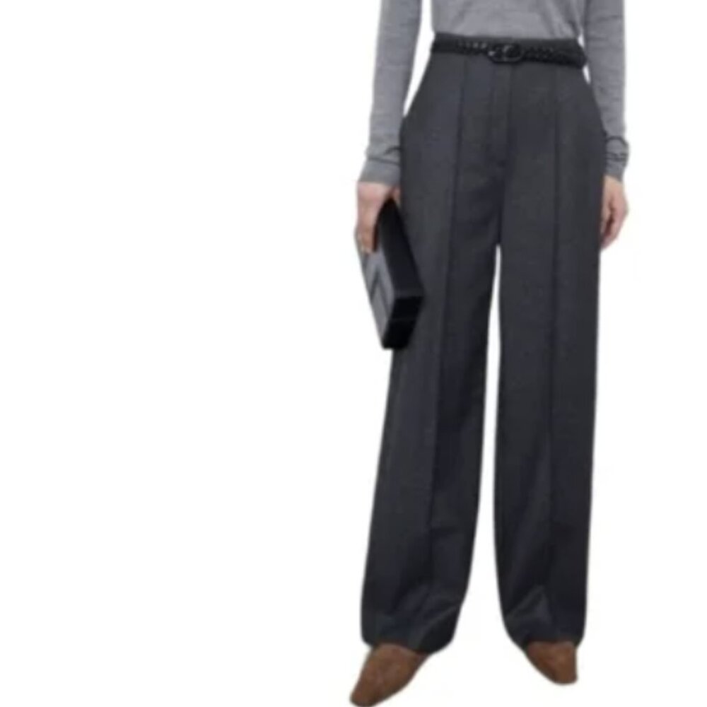 Ralph Lauren Charcoal Wide-Leg Trousers